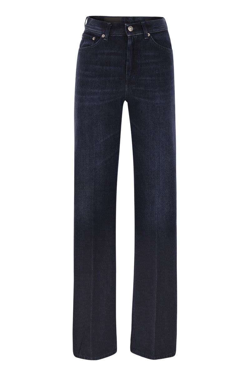 DONDUP High-Waisted Wide-Leg Five-Pocket Jeans