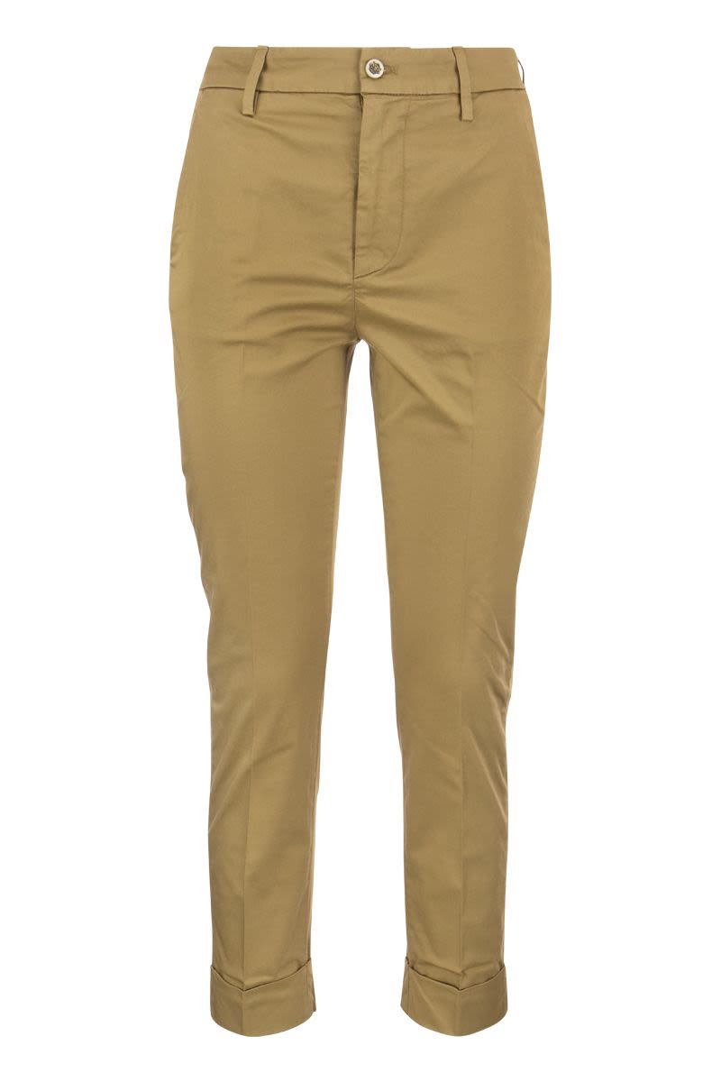 DONDUP Slim Cropped Chino Trousers for Women