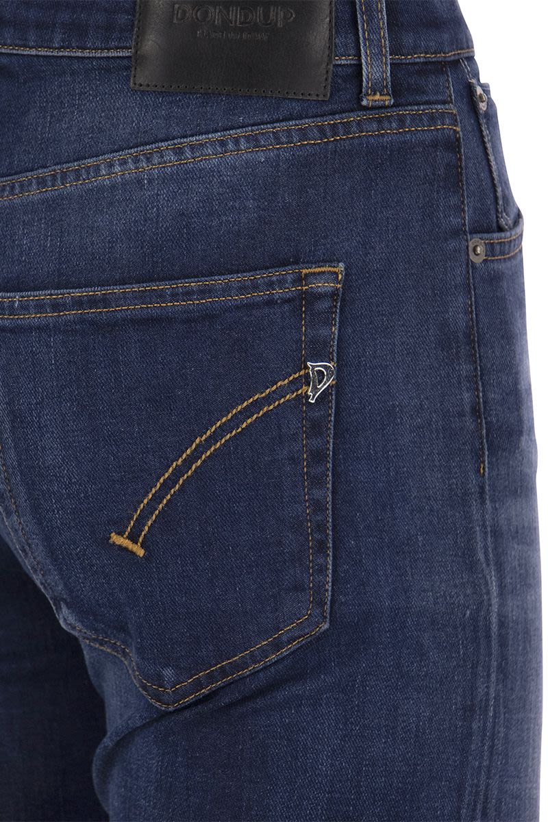 DONDUP Slim Fit Ankle-Length Organic Stretch Denim Jeans