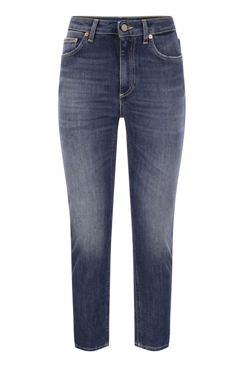 DONDUP CINDY Regular Fit High-Waist Straight Leg Jeans