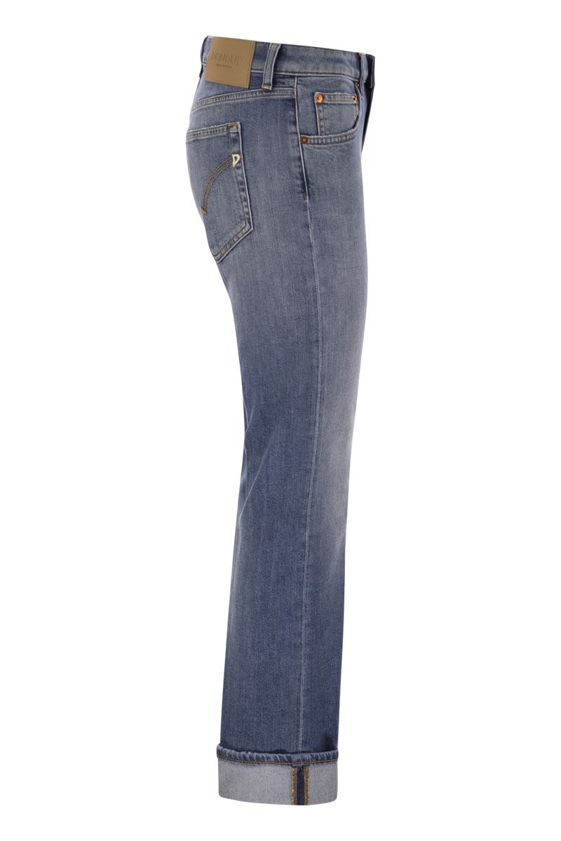 DONDUP Slim-Fit High Turn-Up Jeans