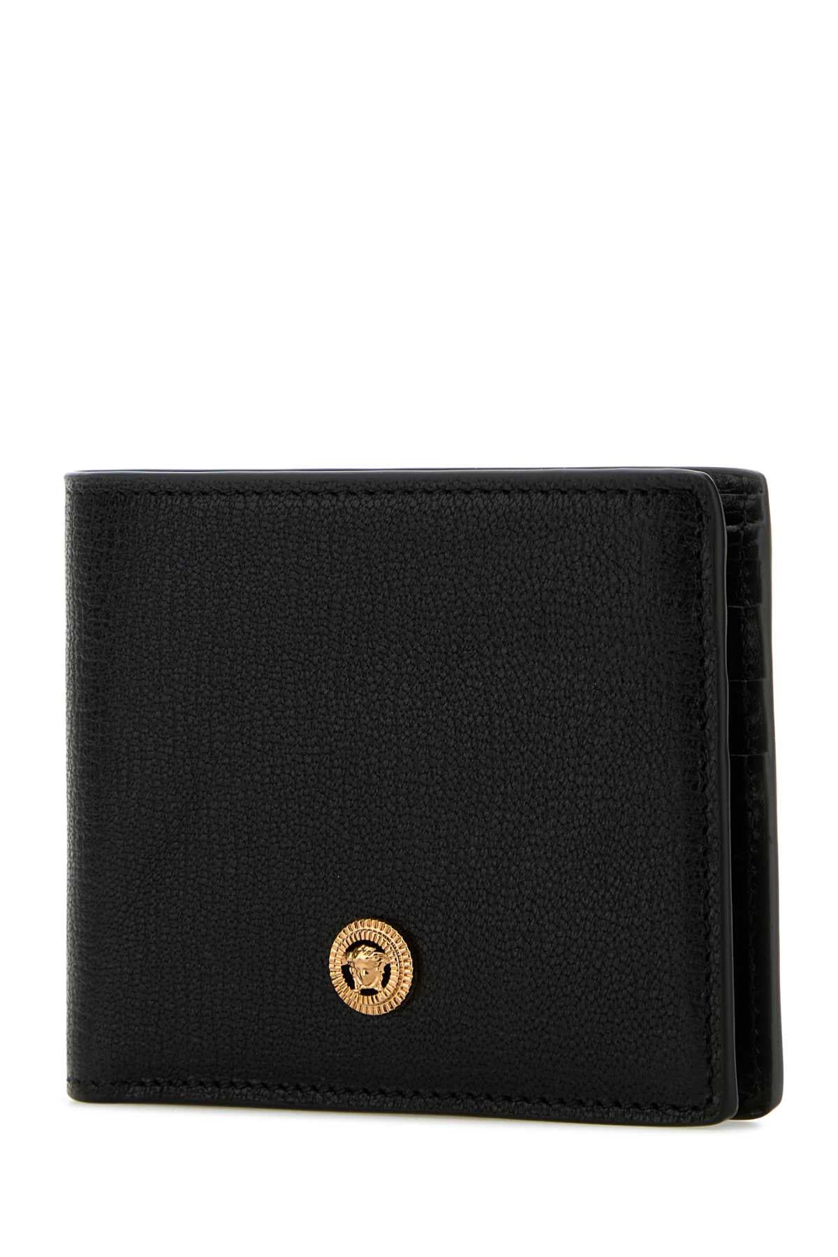VERSACE Mini Bi-Fold Leather Wallet for Men