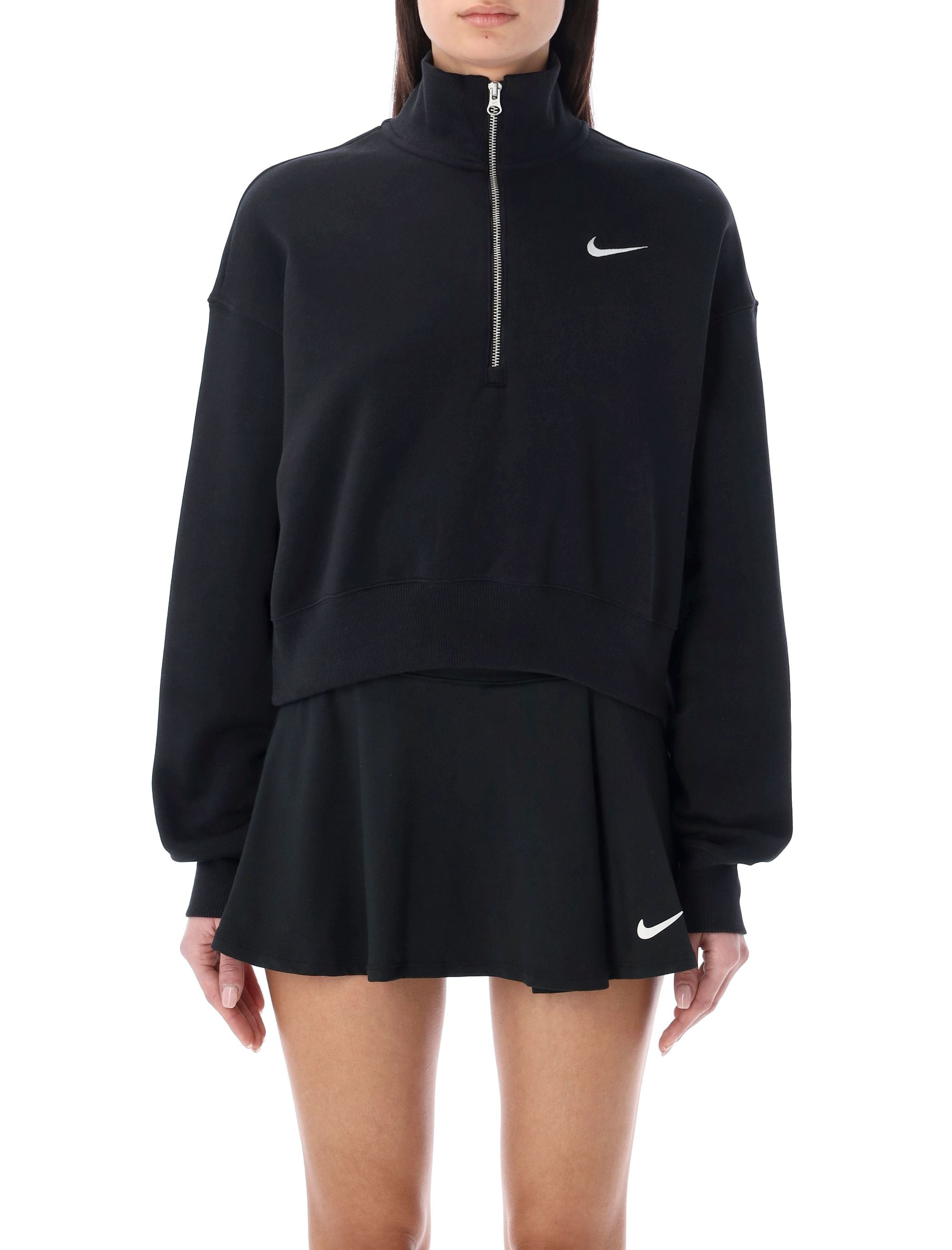NIKE Women's Mini Half-Zip Crop Sweatshirt