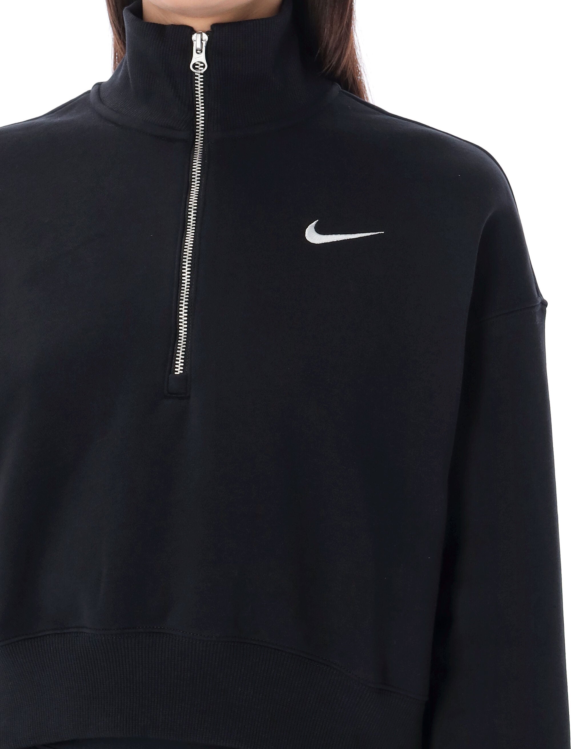 NIKE Women's Mini Half-Zip Crop Sweatshirt