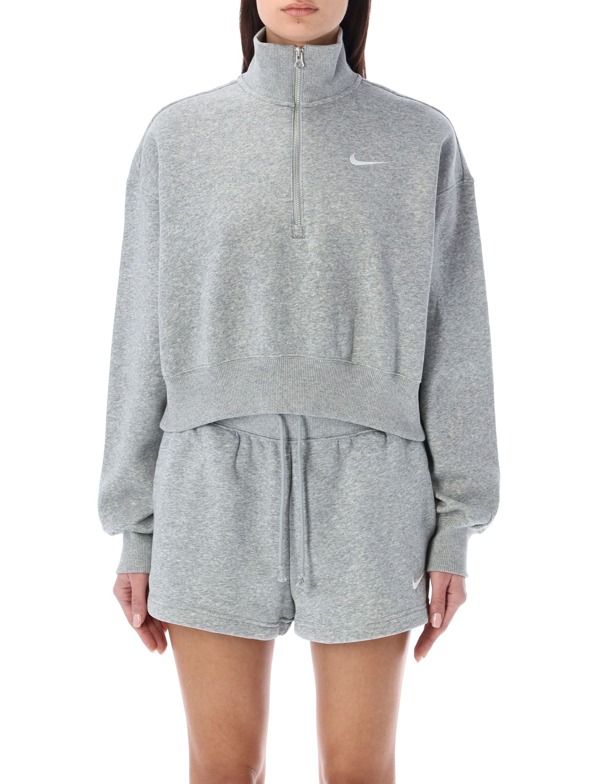 NIKE Women's Mini Half-Zip Crop Sweatshirt