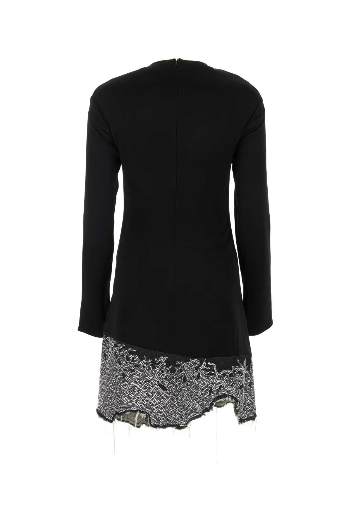 JW ANDERSON Distressed Glitter Hem Mini Dress