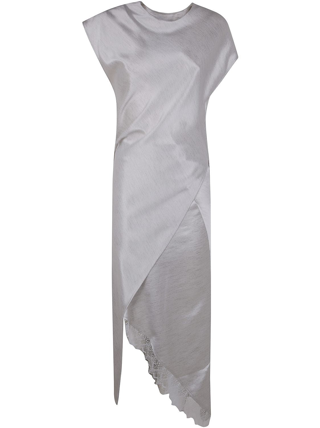 JW ANDERSON Asymmetric Lace Trim Layered Mini Dress