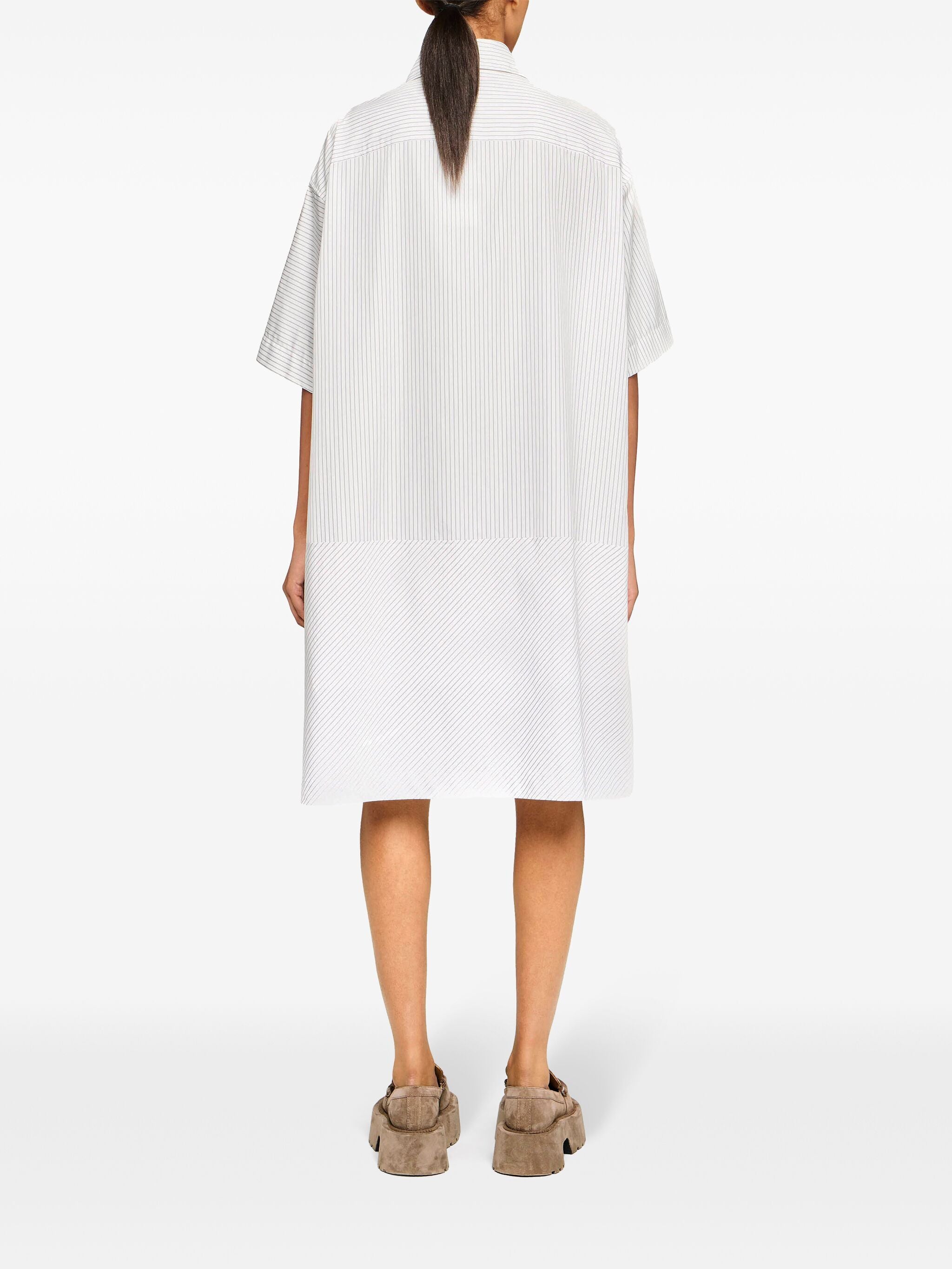 JW ANDERSON Short Sleeve Step Hem Mini Shirt Dress