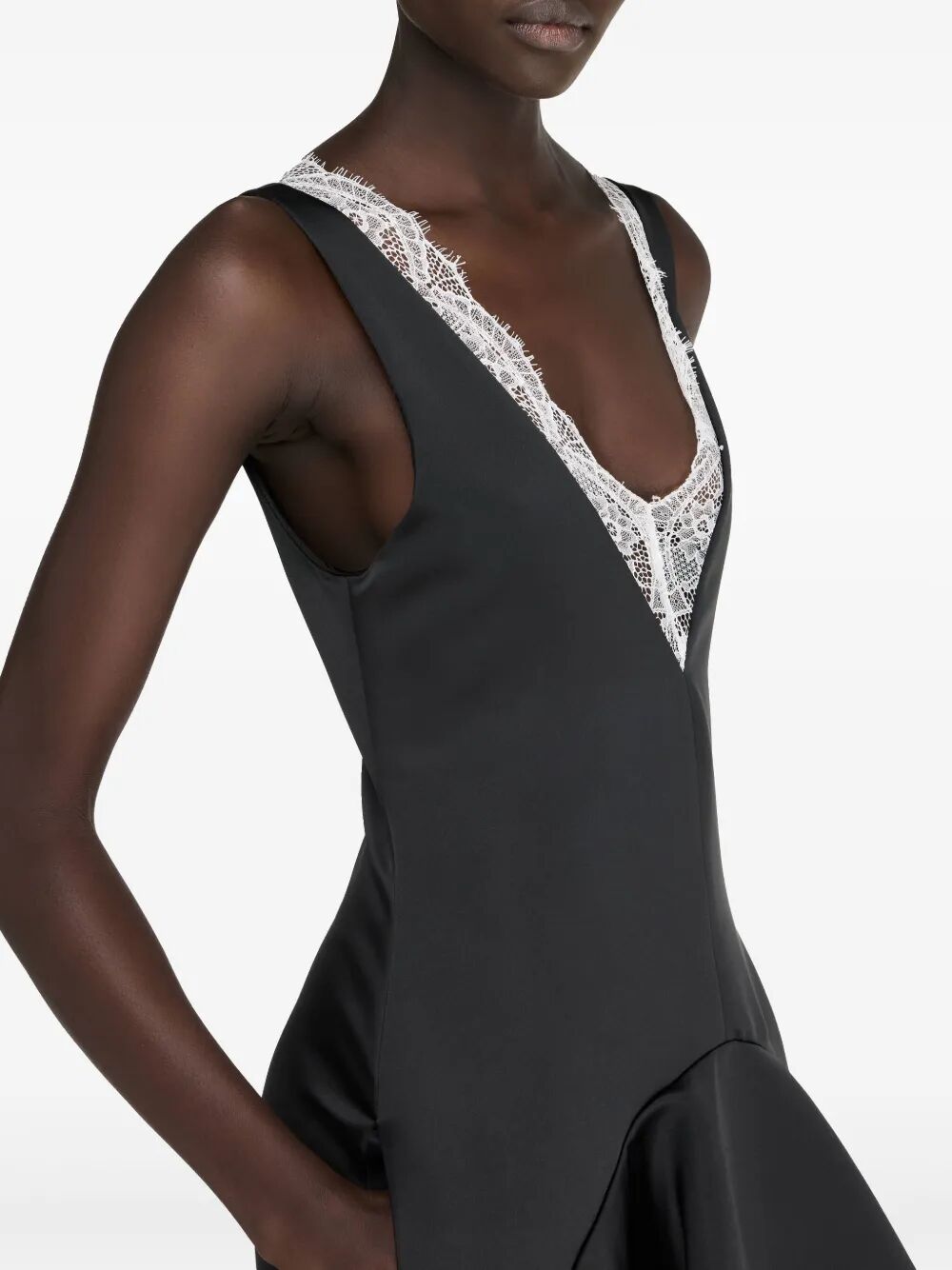 JW ANDERSON Draped Hem V Neck Mini Dress