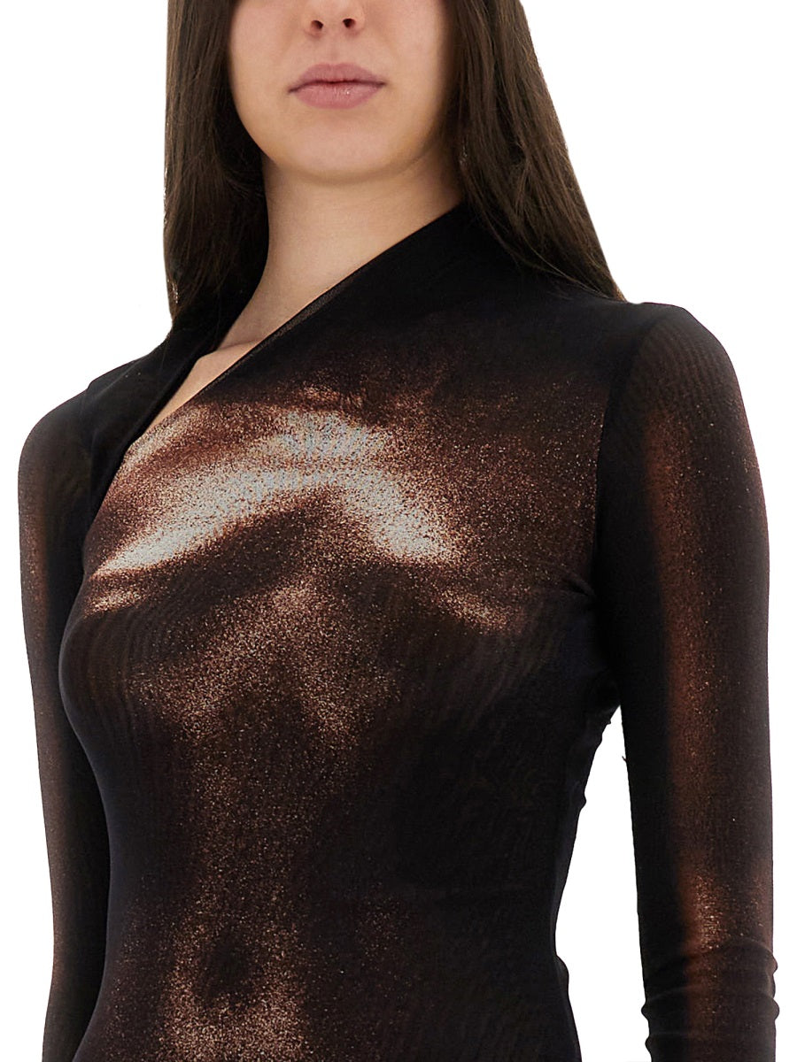 JEAN PAUL GAULTIER Body Dust Print Mini Dress - Size S