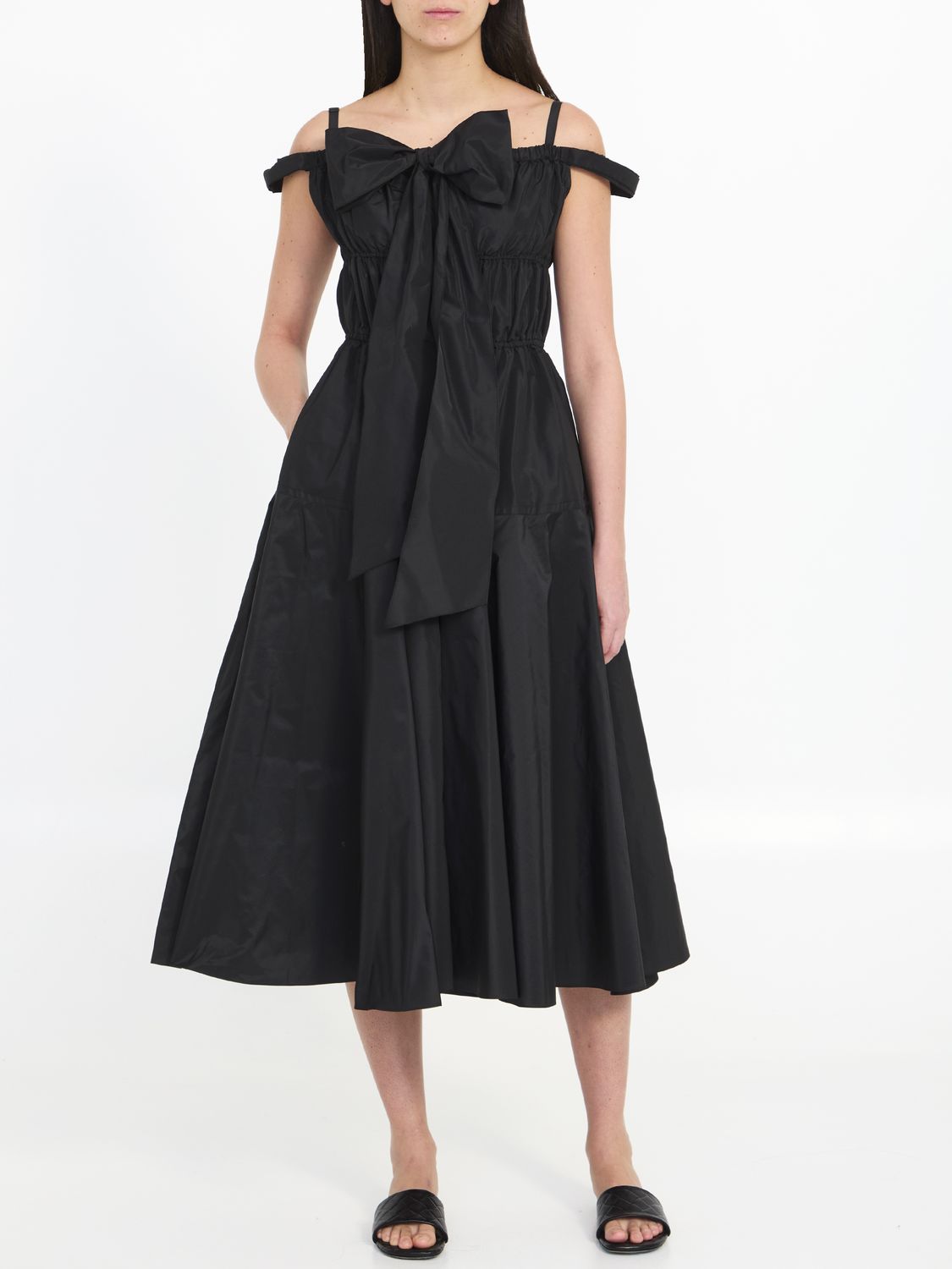 PATOU Cocktail Maxi Dress with Flounced Design