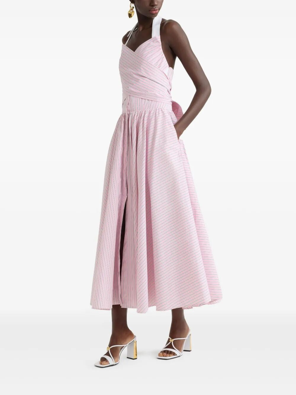 PATOU Organic Cotton Halterneck Maxi Dress