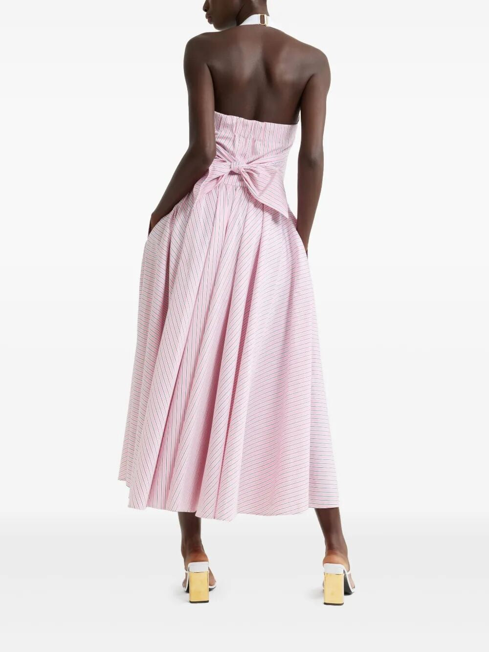 PATOU Organic Cotton Halterneck Maxi Dress