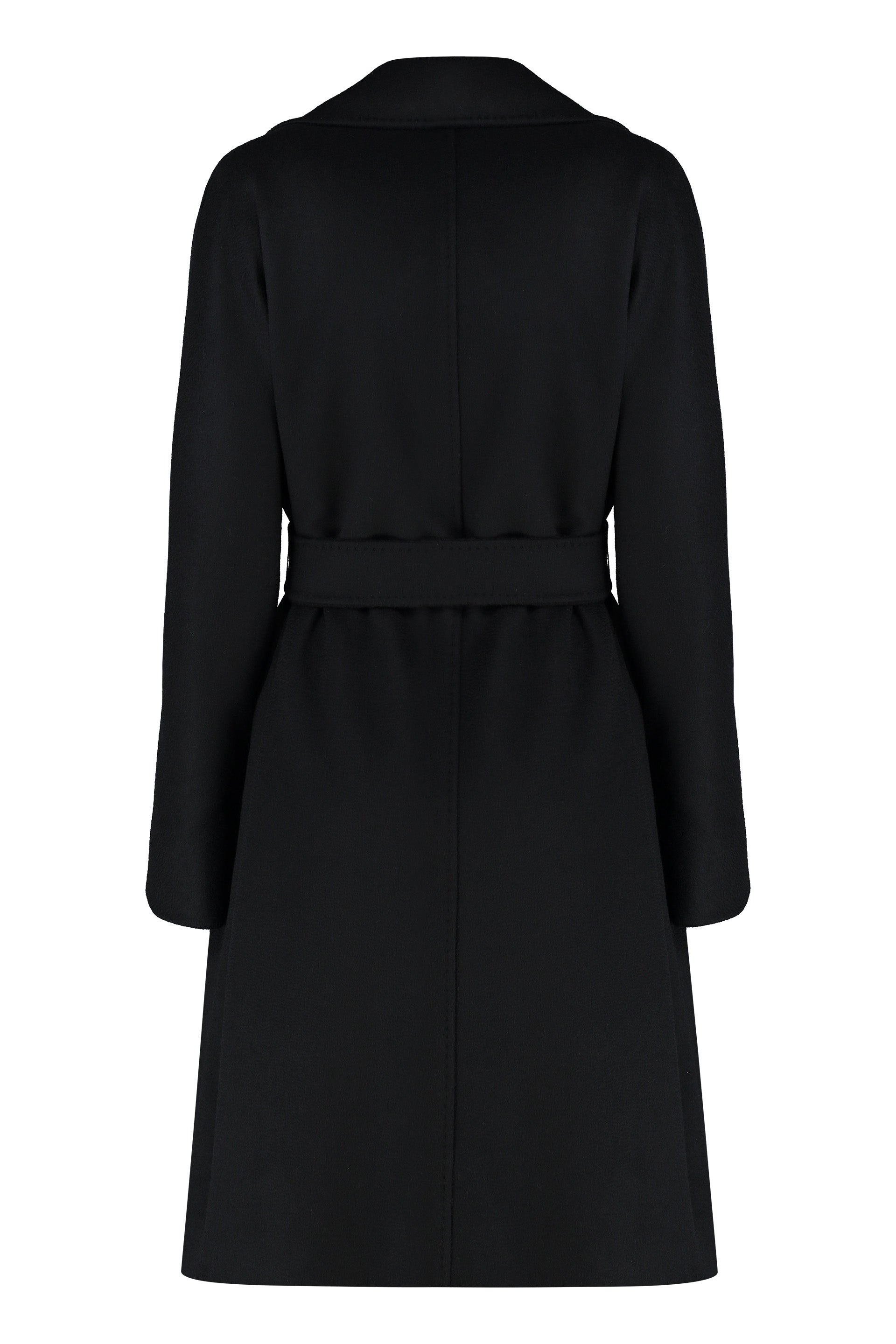 MAX MARA STUDIO Elegant Midi Wool Robe with Waistcoat