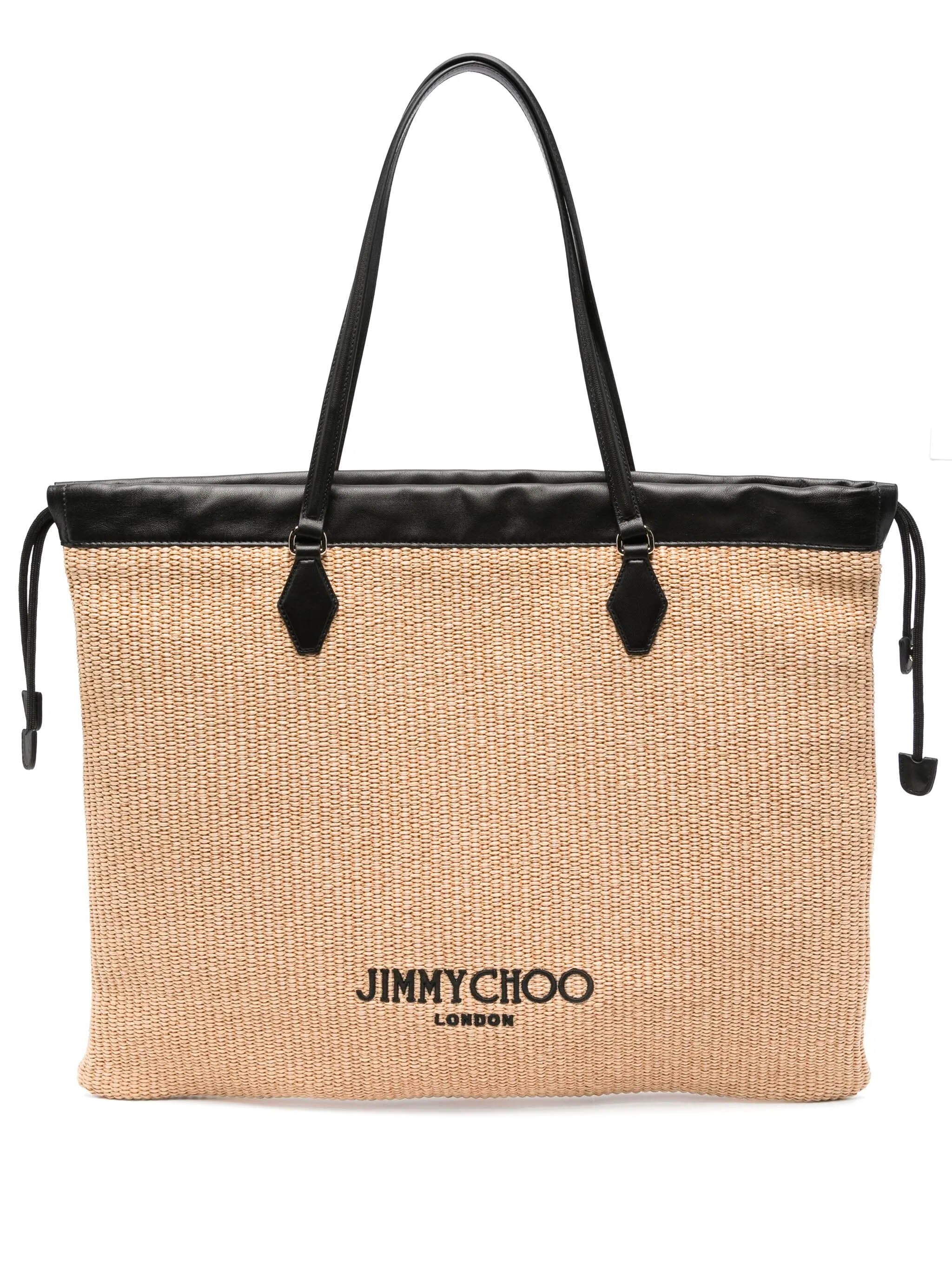 JIMMY CHOO Drawstring Tote Handbag L