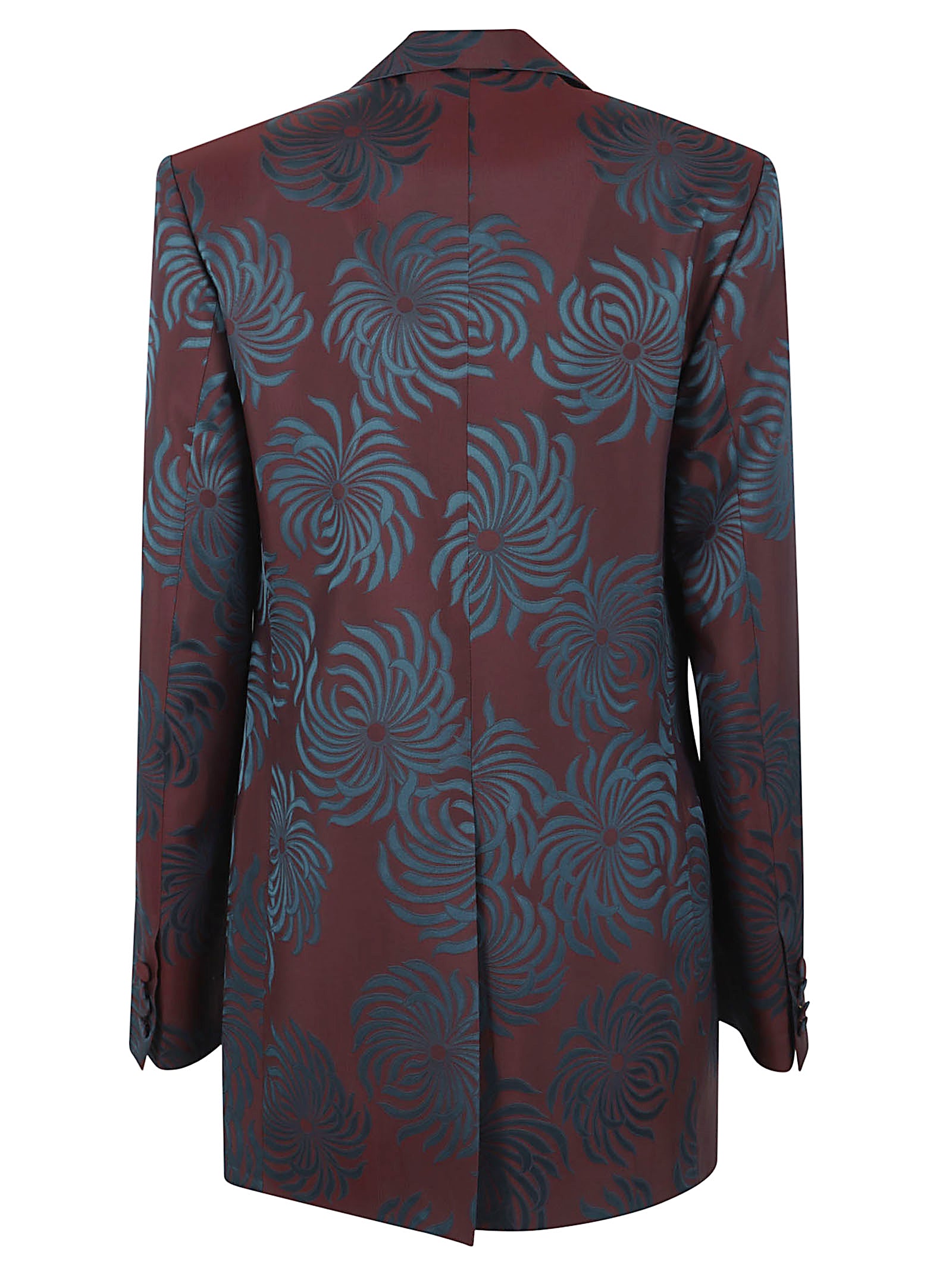 DRIES VAN NOTEN Single-Button Floral Lapel Blazer