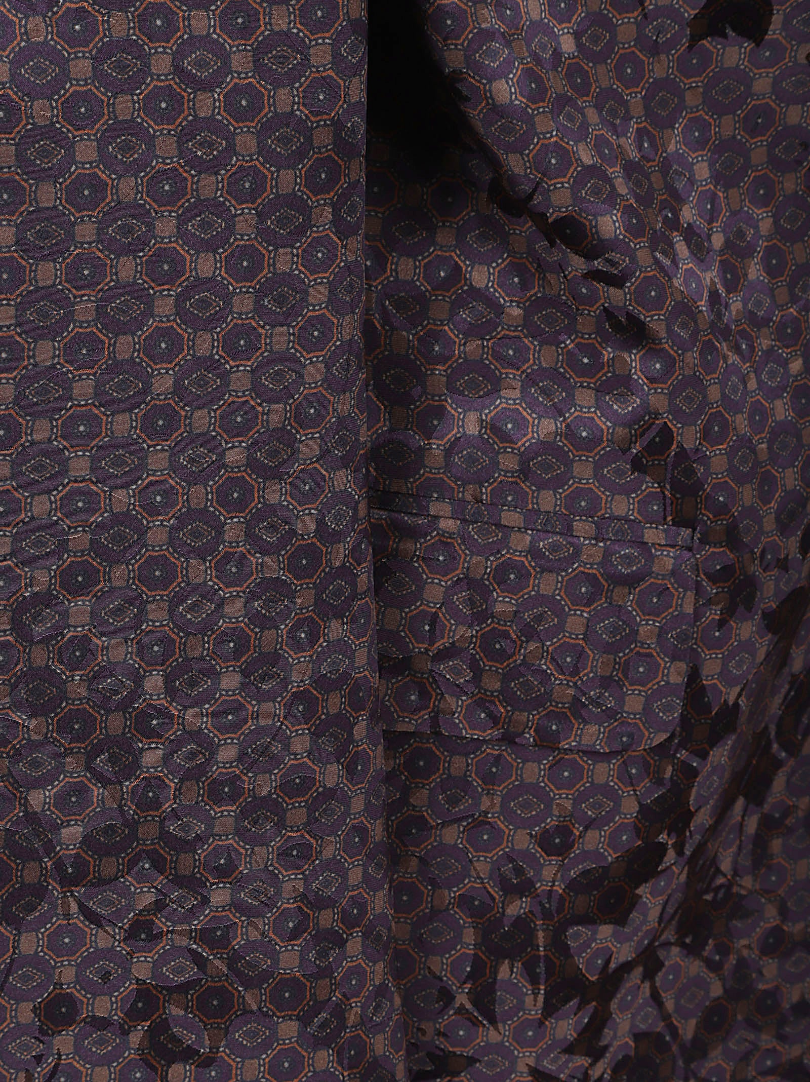 DRIES VAN NOTEN Silk Tie Pattern Blazer for Women - FW25