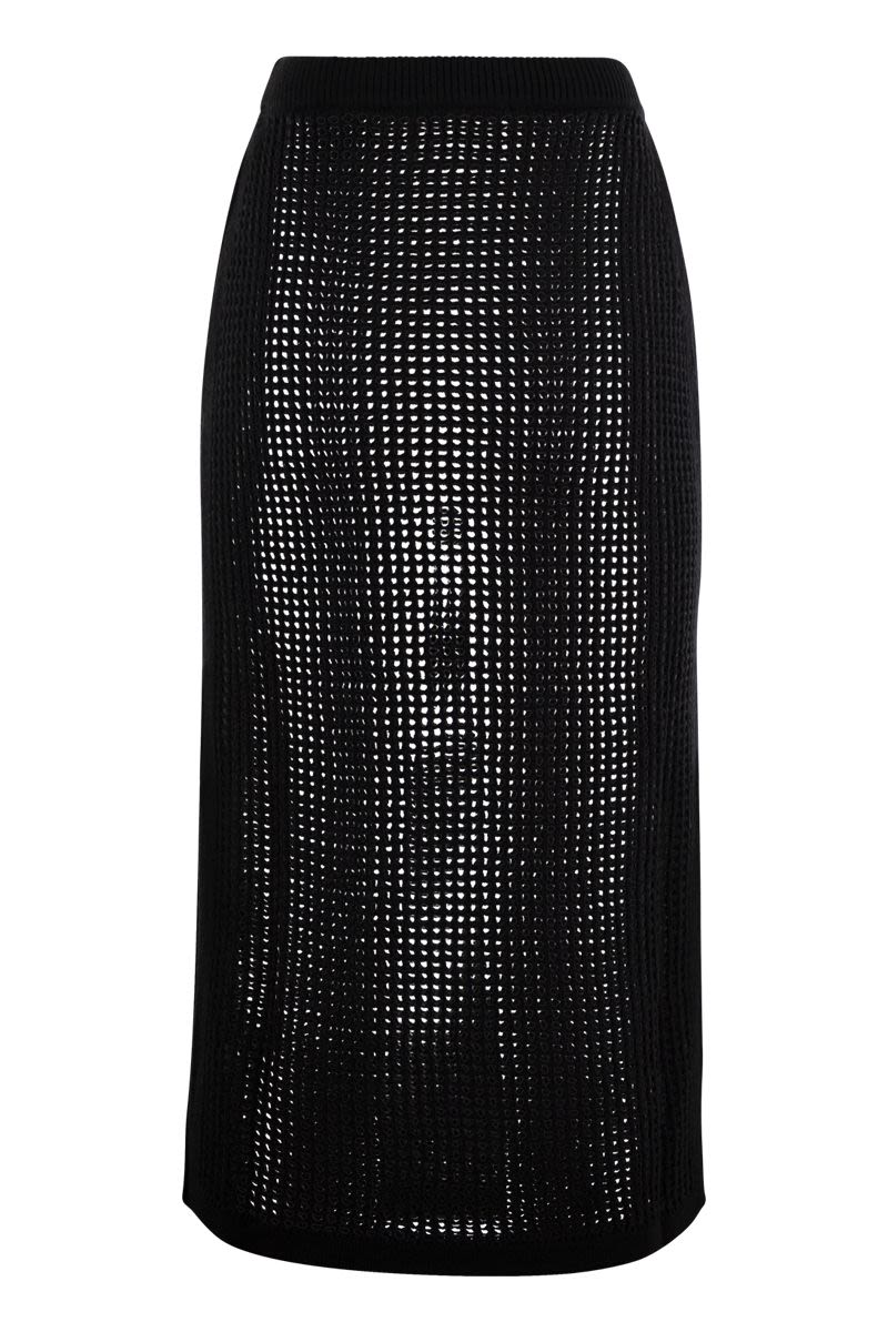 MC2 SAINT BARTH Crochet Midi Skirt