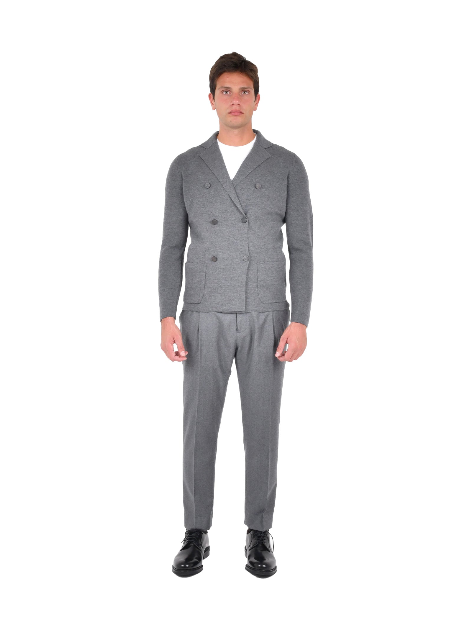 DRUMOHR Double-Breasted Merino Wool Blazer for Men