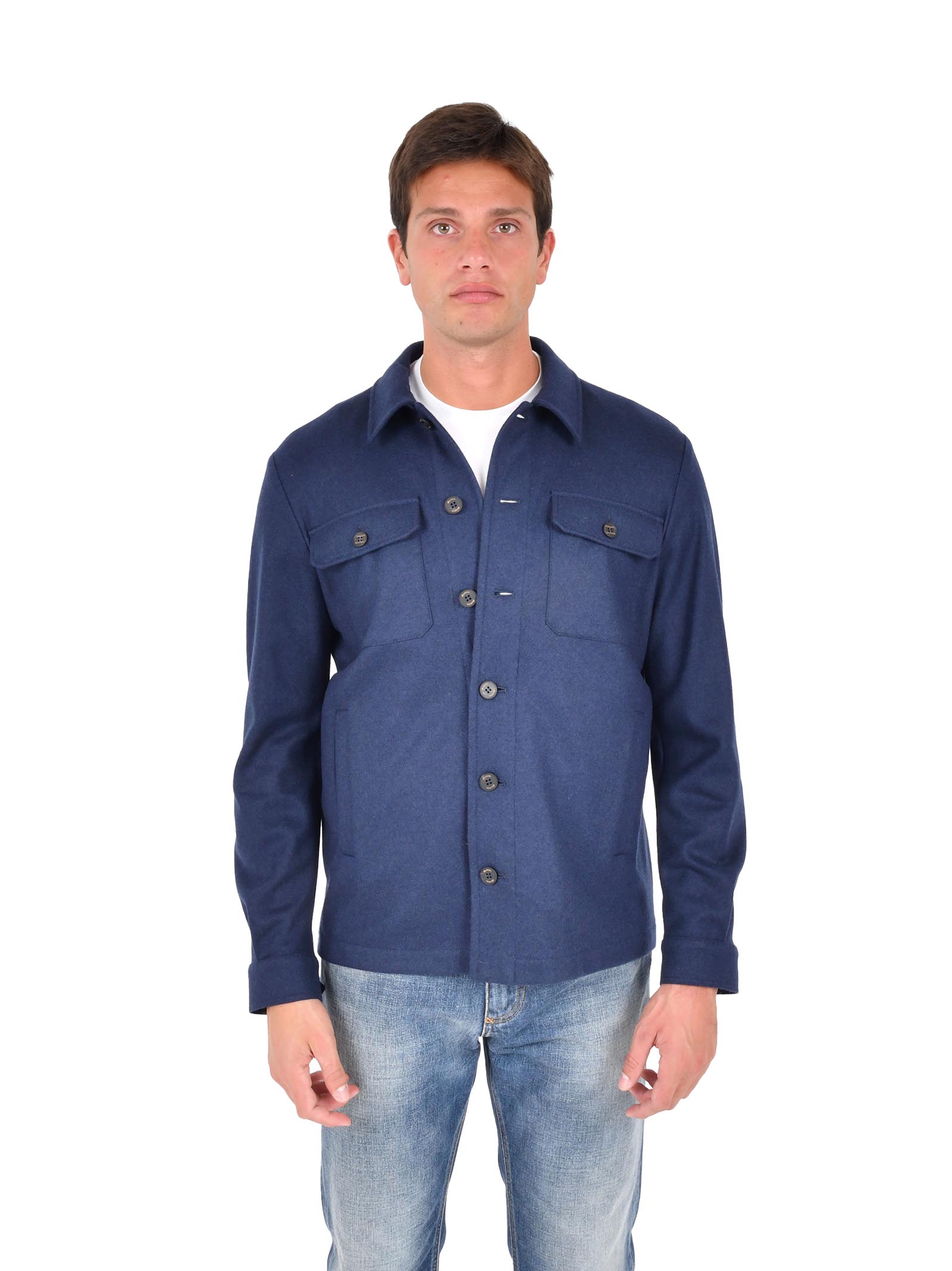DRUMOHR Luxurious Wool-Cashmere Overshirt for Men