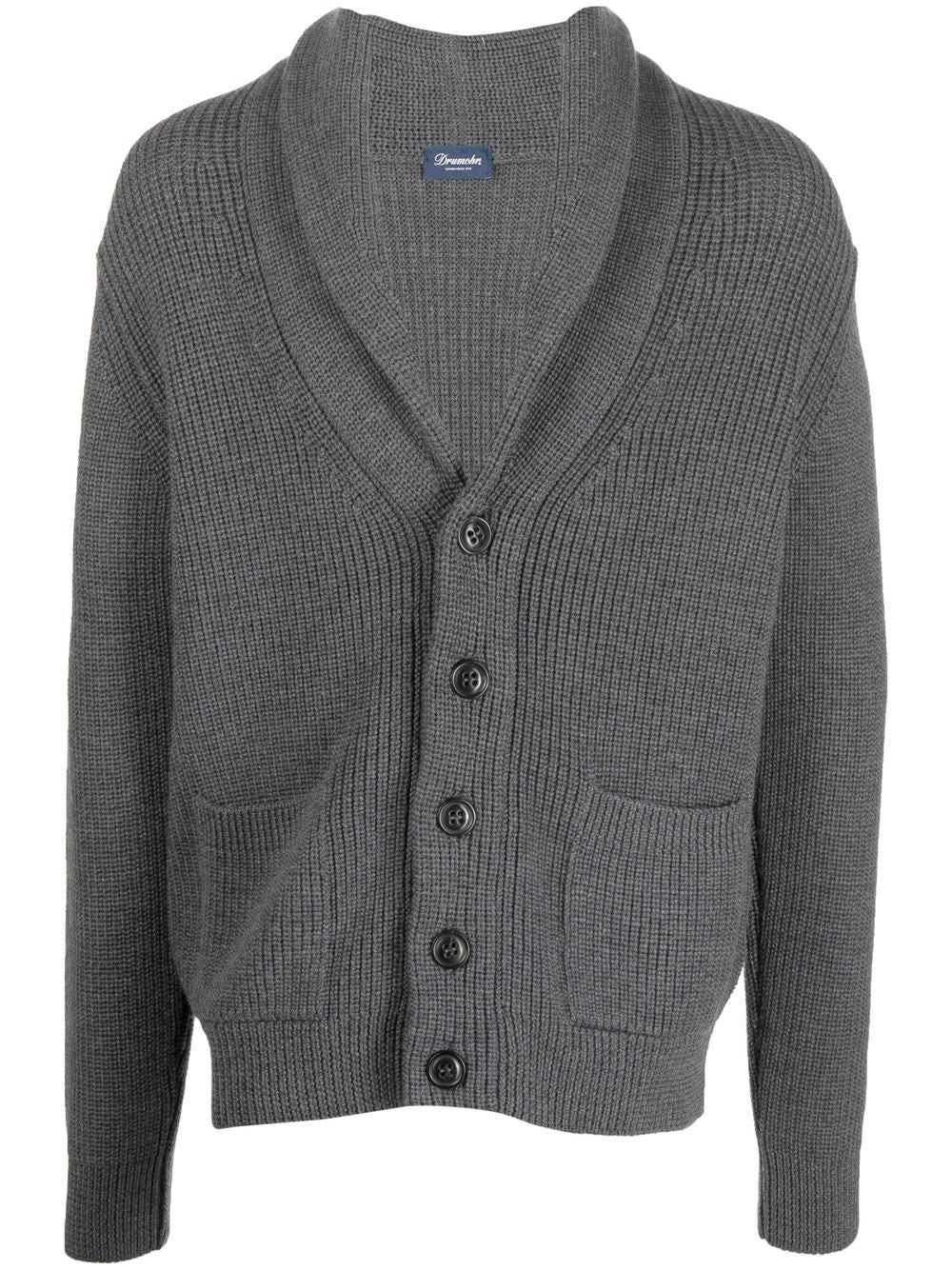 DRUMOHR Stylish Scarf Collar Cardigan for Men