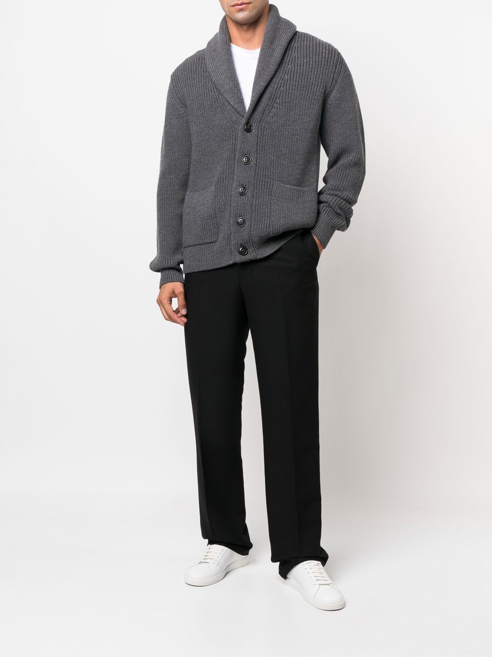 DRUMOHR Stylish Scarf Collar Cardigan for Men