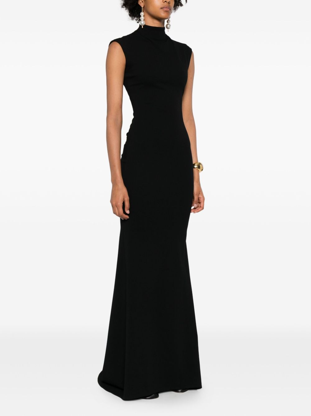 JACQUEMUS High Neck Sleeveless Maxi Dress
