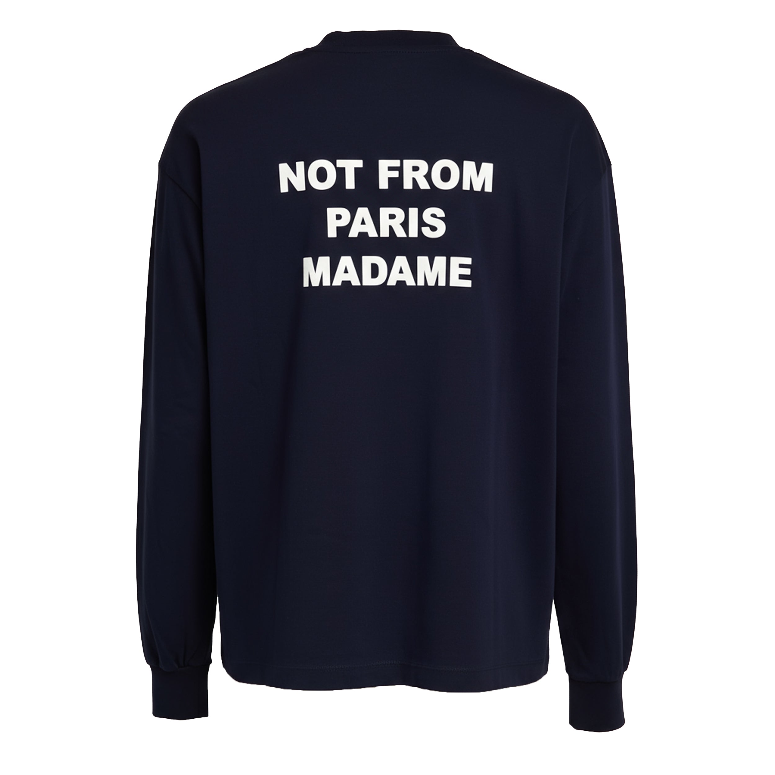 DRÔLE DE MONSIEUR Men's Relaxed Fit Long Sleeve T-Shirt with Slogan