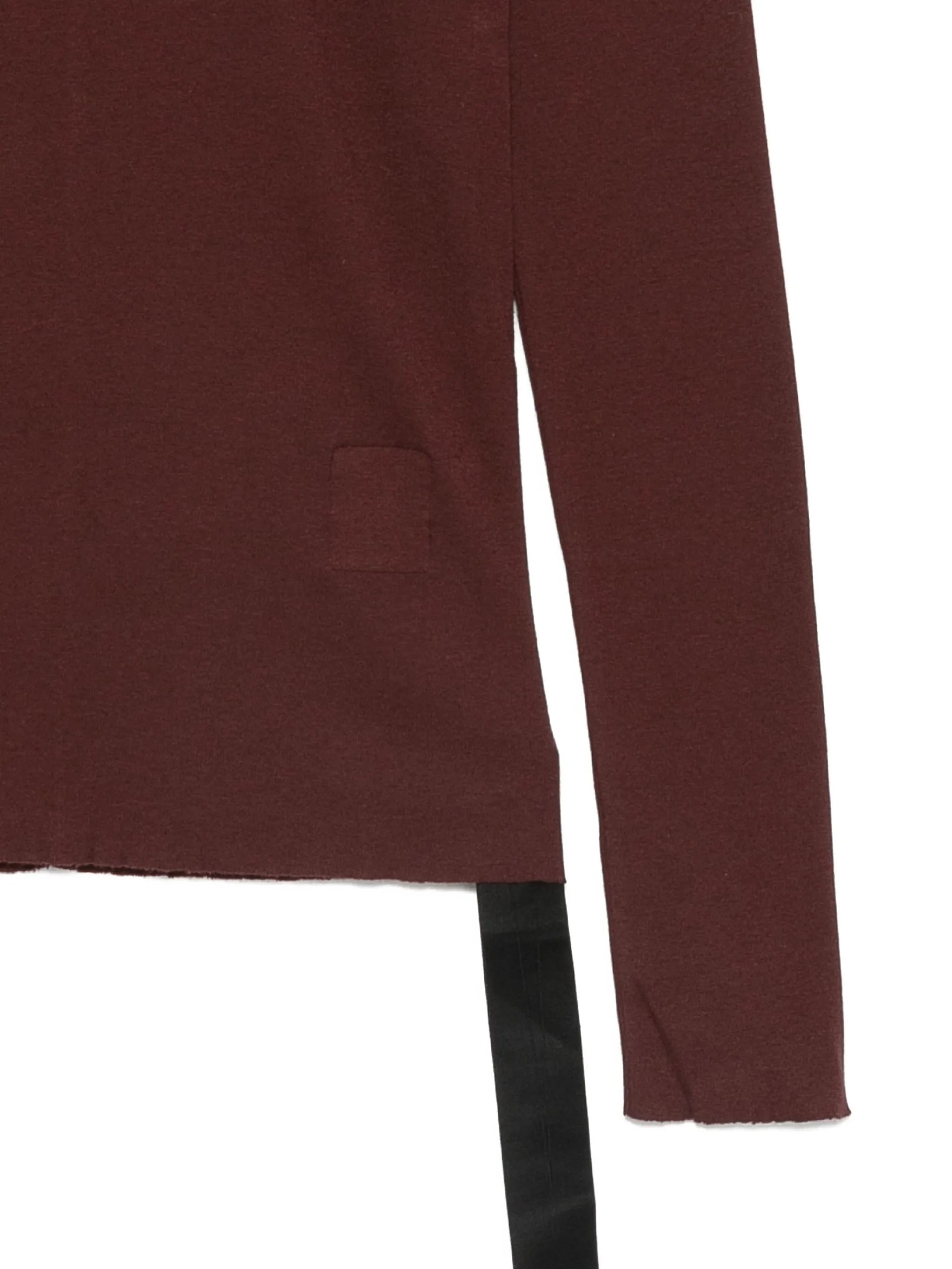 DRKSHDW Ribbed Long Sleeve Crew Neck T-Shirt for Women