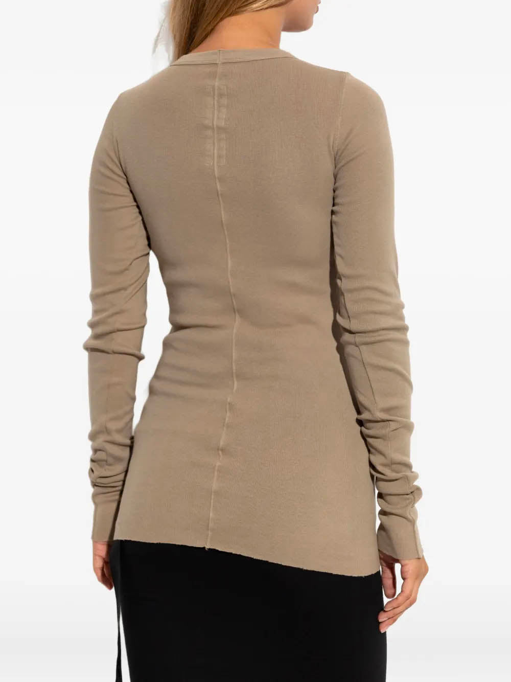 DRKSHDW Ribbed Long Sleeve Crew Neck Tee