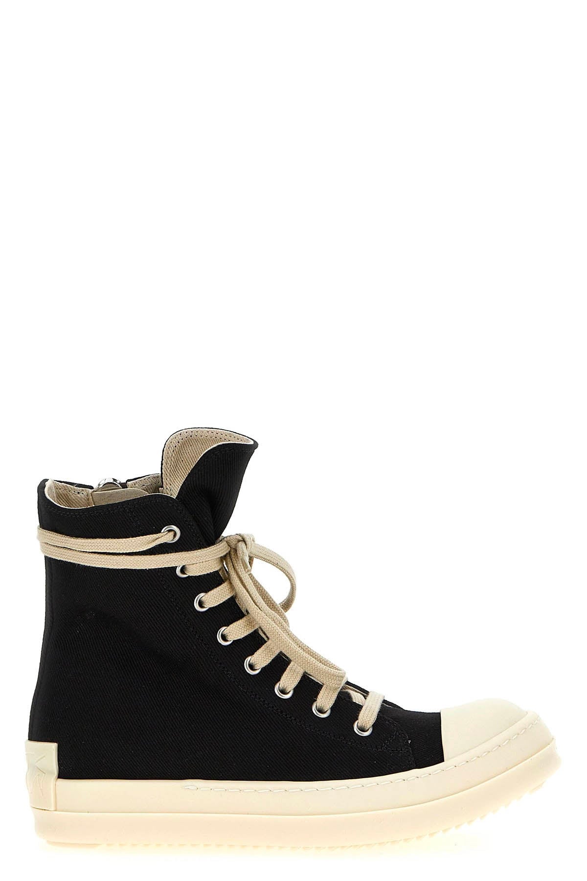 DRKSHDW Elevated Overdyed Denim Sneakers - Above-the-Ankle Height