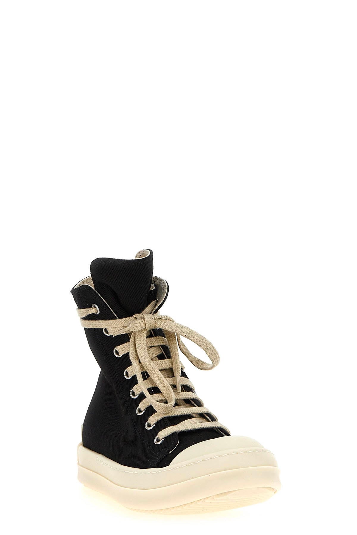 DRKSHDW Elevated Overdyed Denim Sneakers - Above-the-Ankle Height