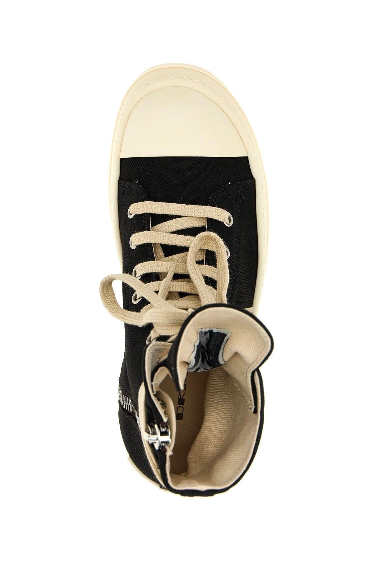 DRKSHDW Elevated Overdyed Denim Sneakers - Above-the-Ankle Height