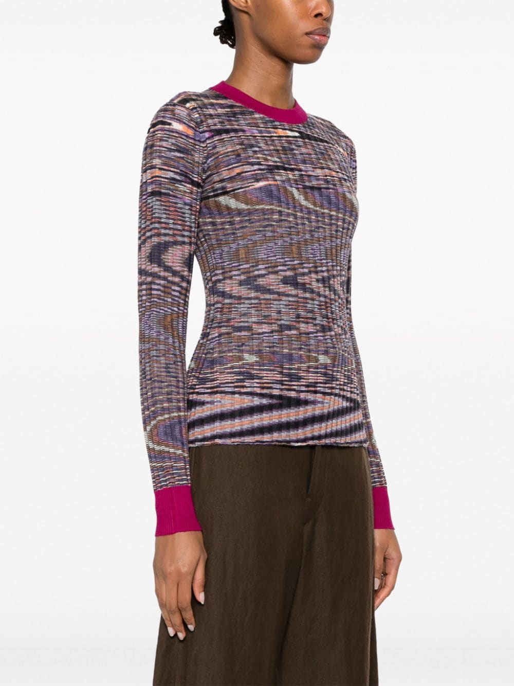 MISSONI Abstract Pattern Cashmere-Silk Blend Sweater