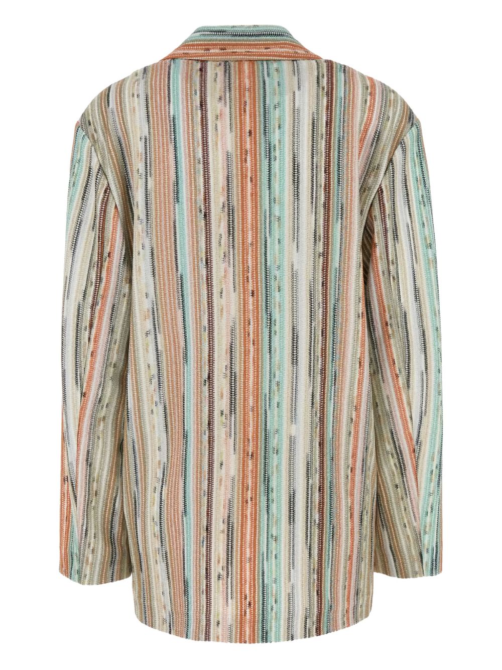 MISSONI Striped Double-Breasted Blazer Jacket