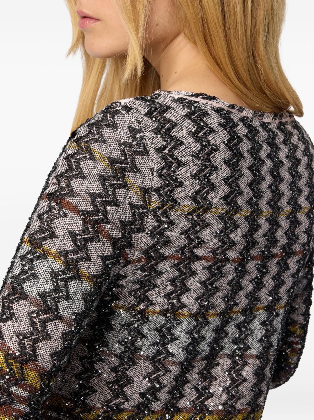 MISSONI Houndstooth Long Sleeve Dress - Women's