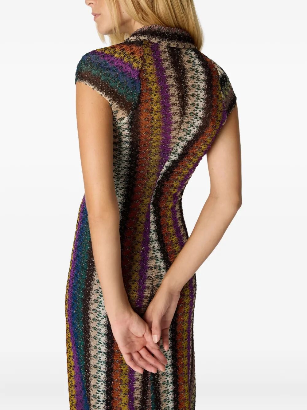 MISSONI Long Striped Dress with Lurex