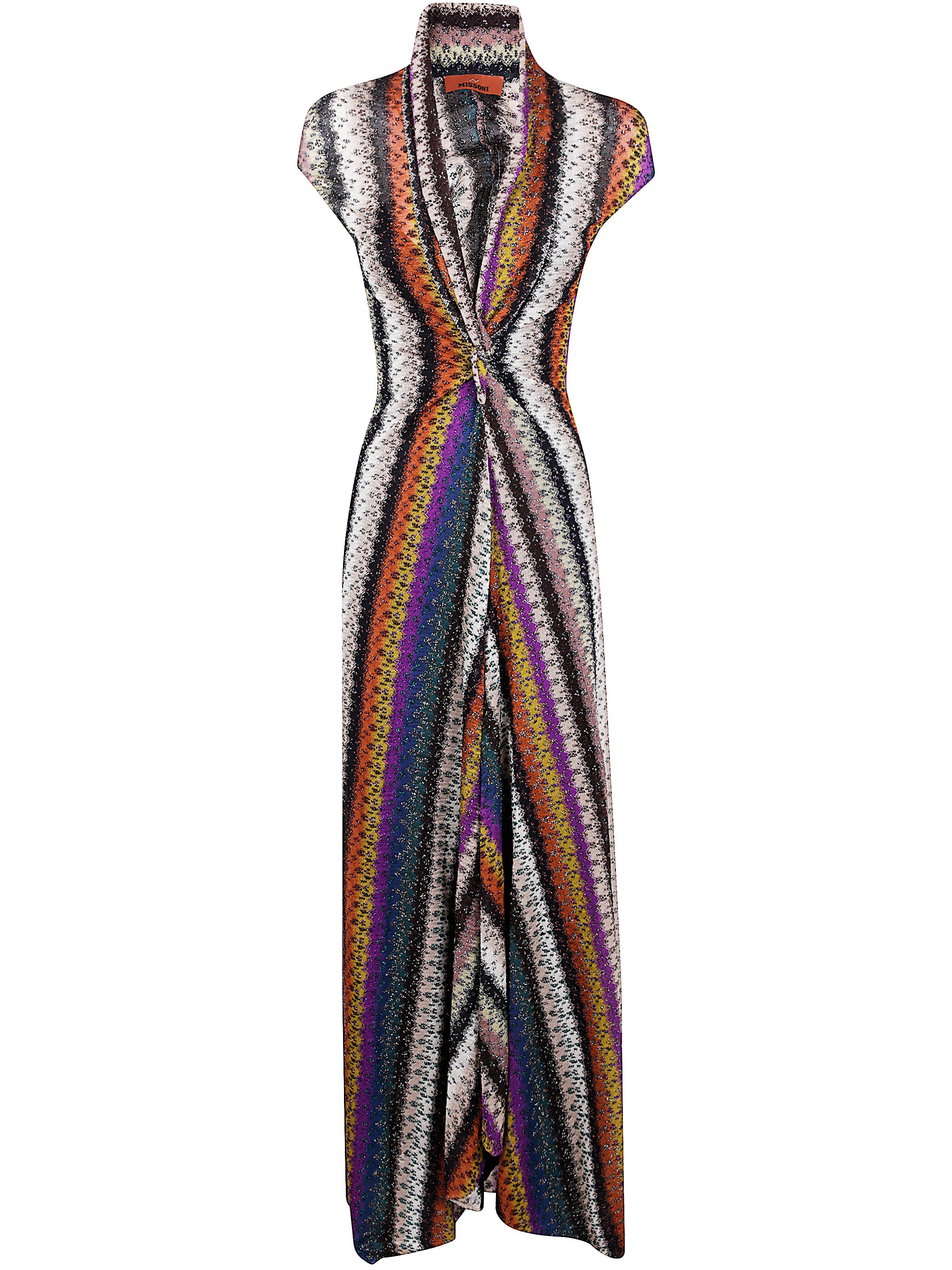 MISSONI Long Striped Dress with Lurex