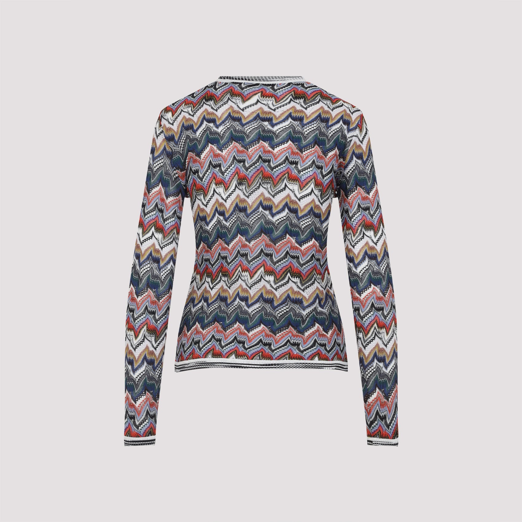 MISSONI Wool Blend Zigzag Pattern Cardigan for Women