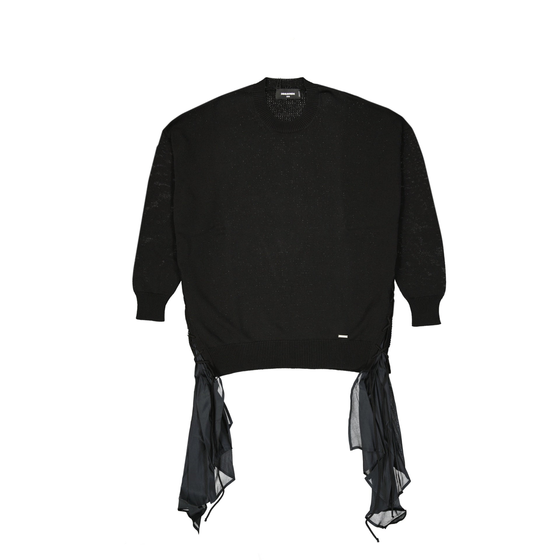 DSQUARED2 Cozy Cotton Sweater with Drawstring Detail