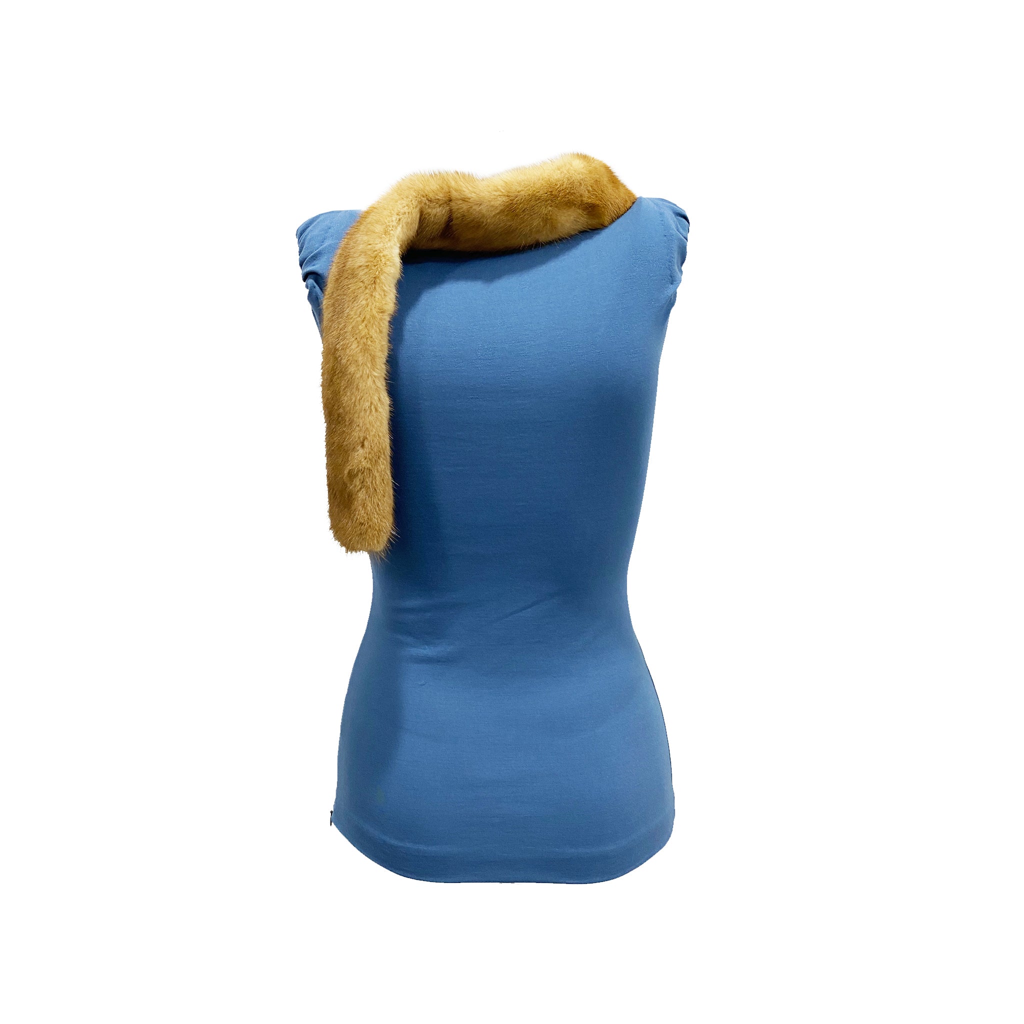 DSQUARED2 Luxury Mink Collar Sleeveless Top for Women