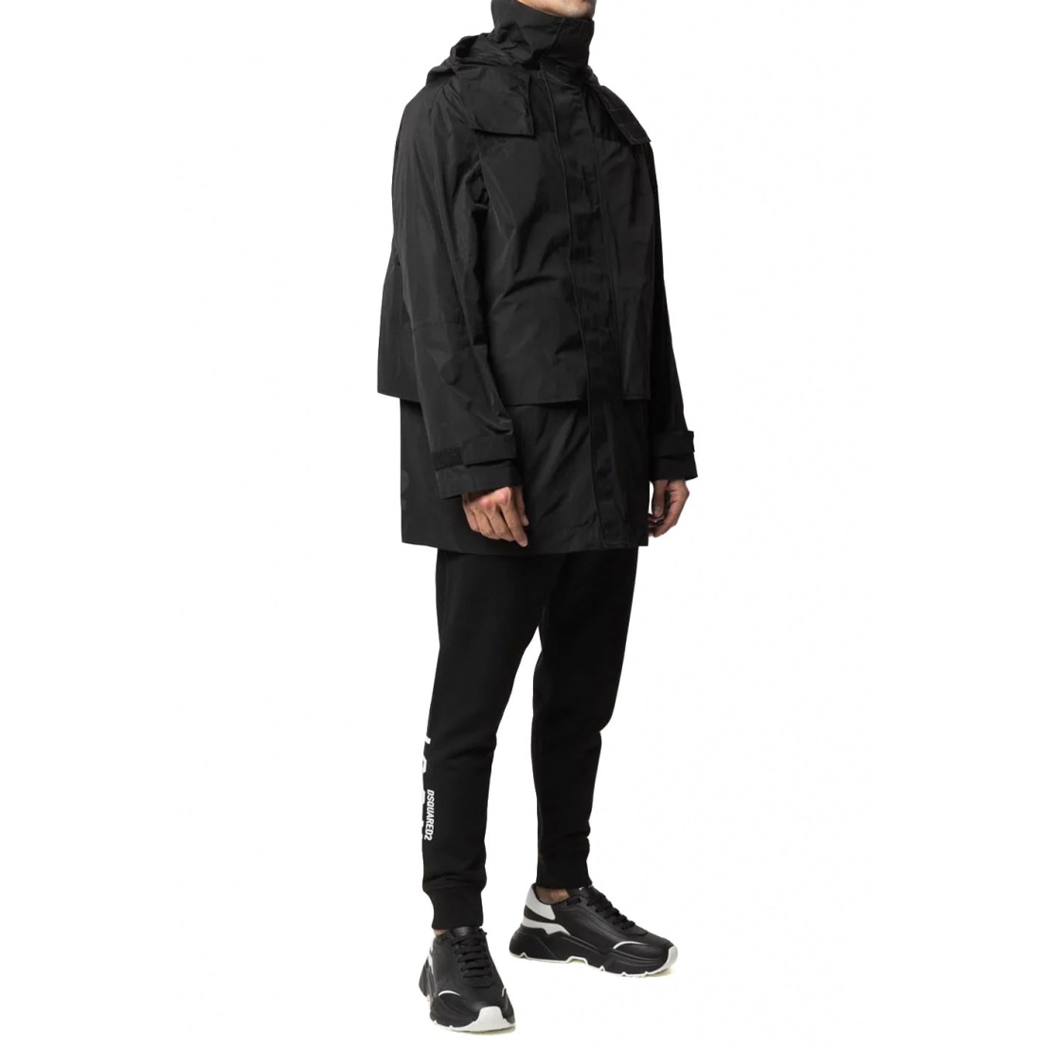 DSQUARED2 Stylish Windbreaker Jacket with Non-Detachable Hood
