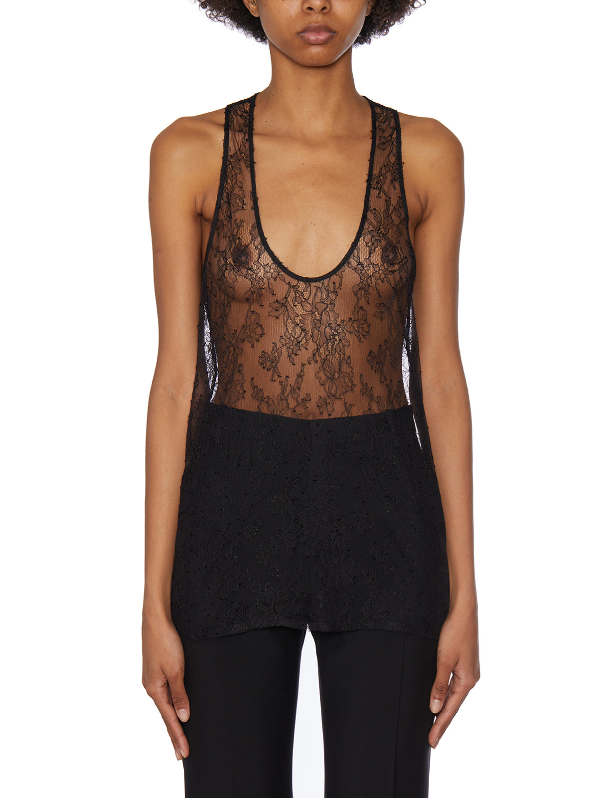 CHRISTIAN BOARO Lace Mini Tank Top - Size S