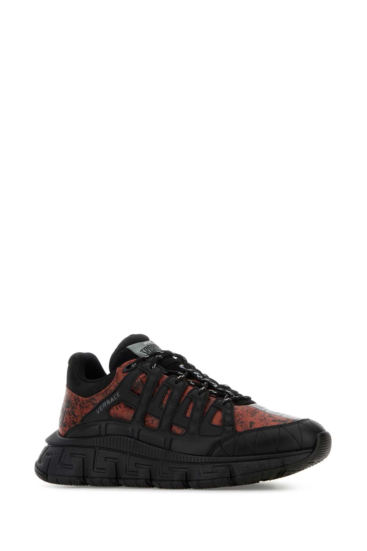 VERSACE Two-Tone Leather Sneakers for Men