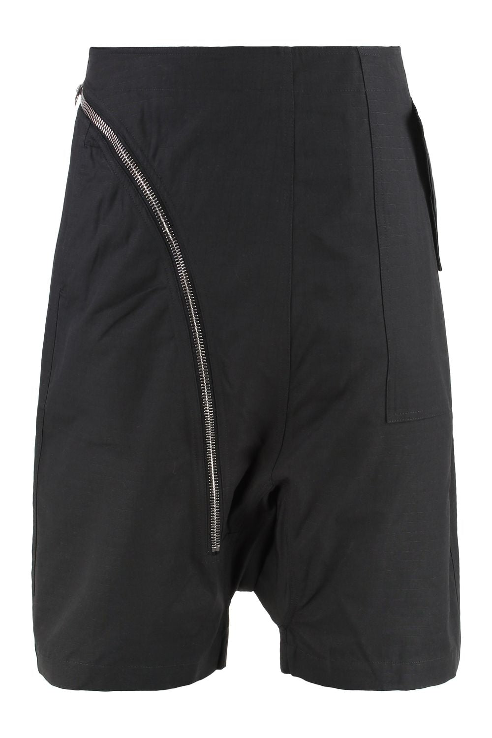 DRKSHDW Asymmetric Zipped Cotton Bermuda Shorts for Men