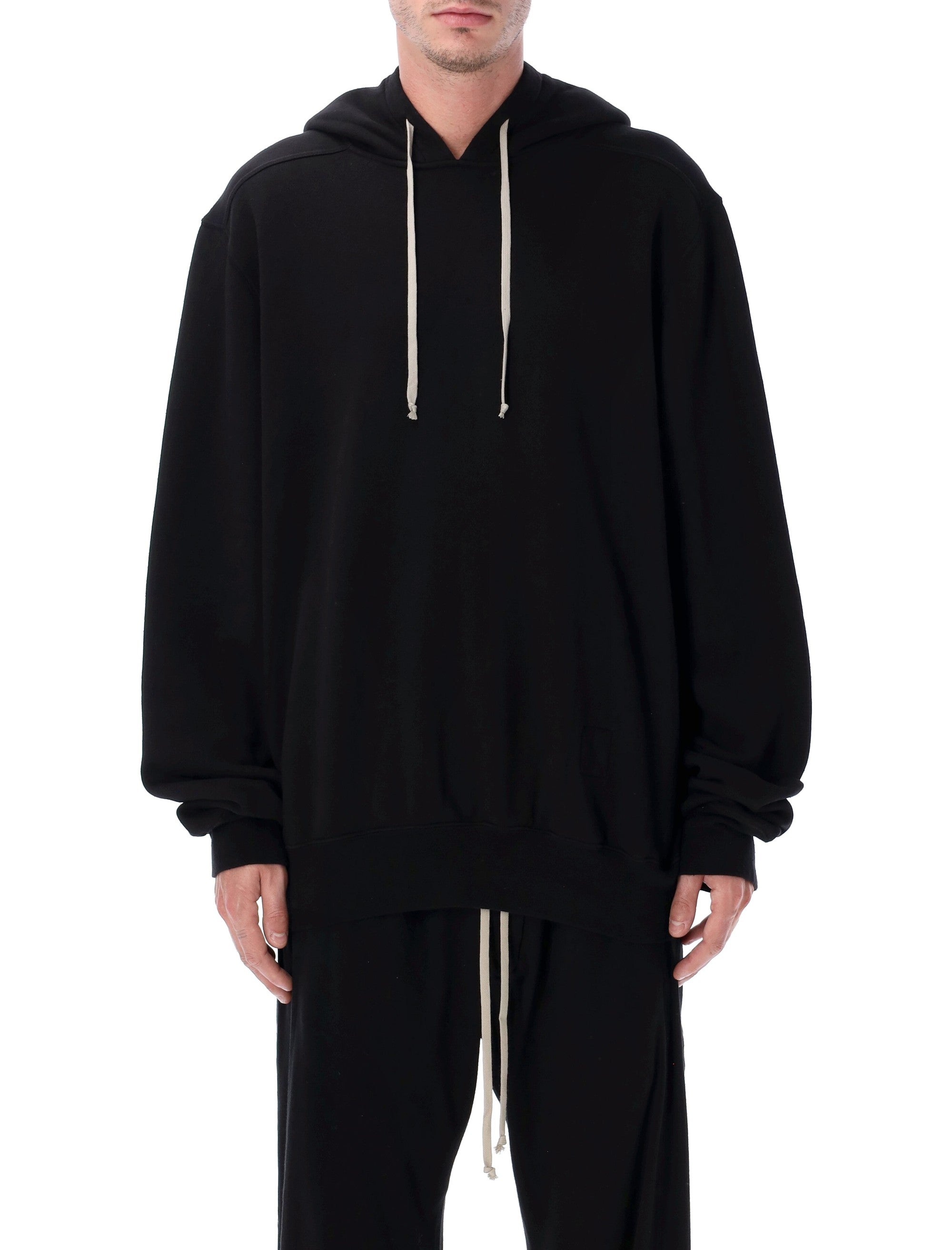 RICK OWENS Oversized Hoodie with Adjustable Drawstring - Size L