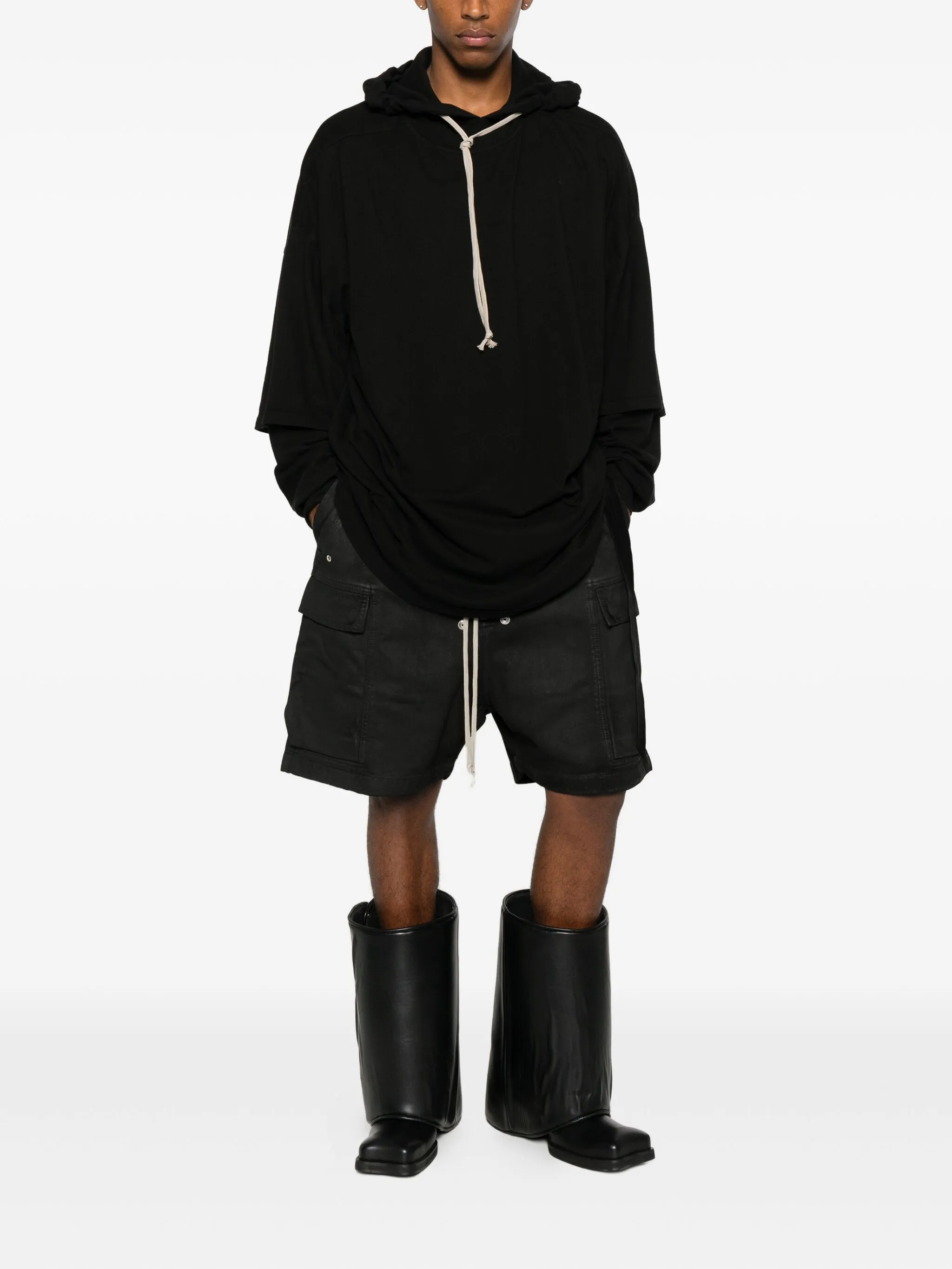 DRKSHDW Lightweight Double-Layered Hooded Sweatshirt