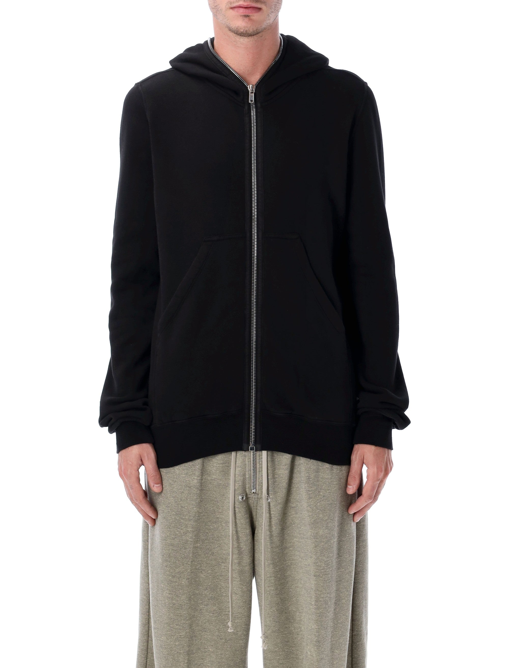 RICK OWENS Gimp Hoodie with Exposed Zip - Oversized Fit