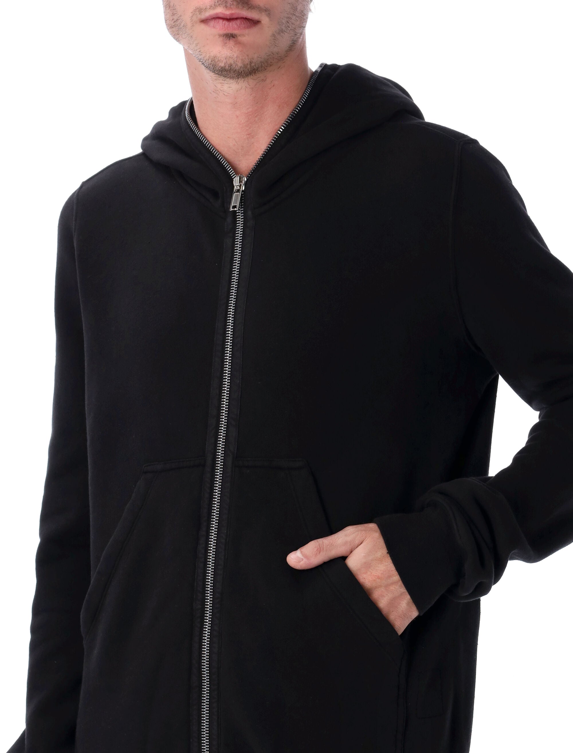 RICK OWENS Gimp Hoodie with Exposed Zip - Oversized Fit