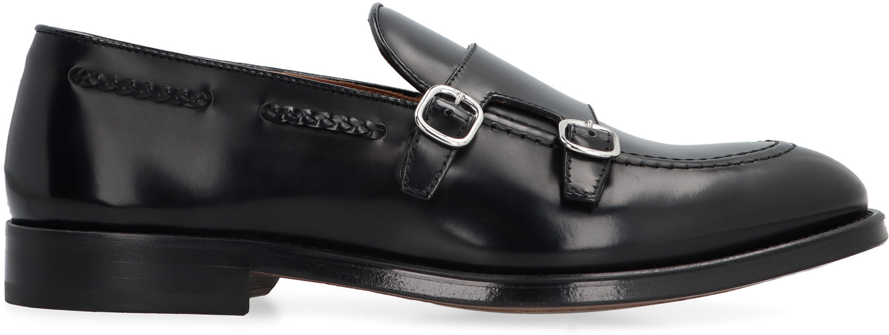 DOUCAL'S Men's Leather Monk-Strap Shoes